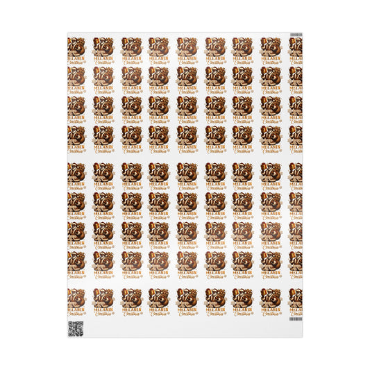 Melanin Santa Festive Wrapping Paper