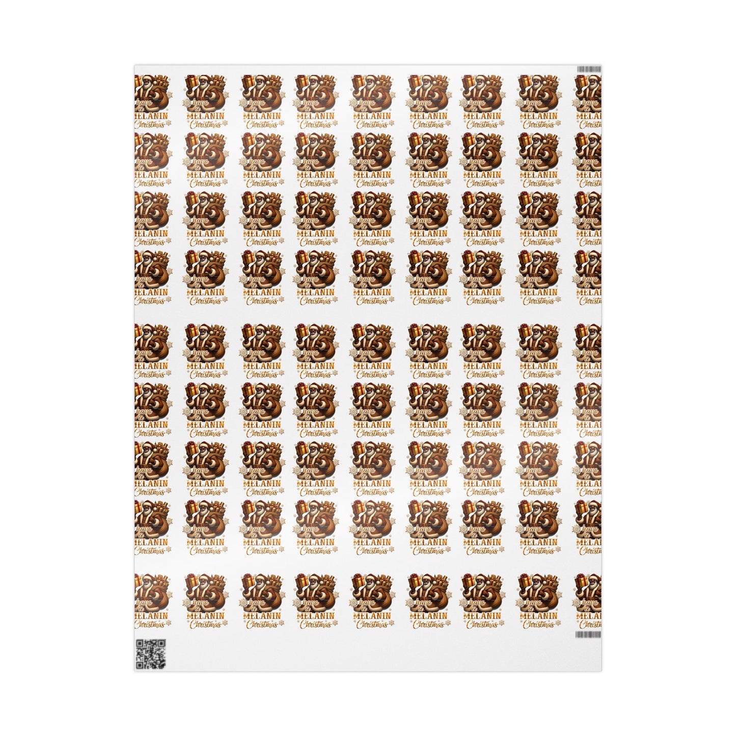 Melanin Santa Festive Wrapping Paper